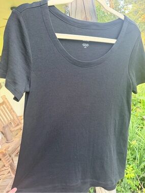 J. Jill Black Perfect Pima Elliptical Tee - Petite